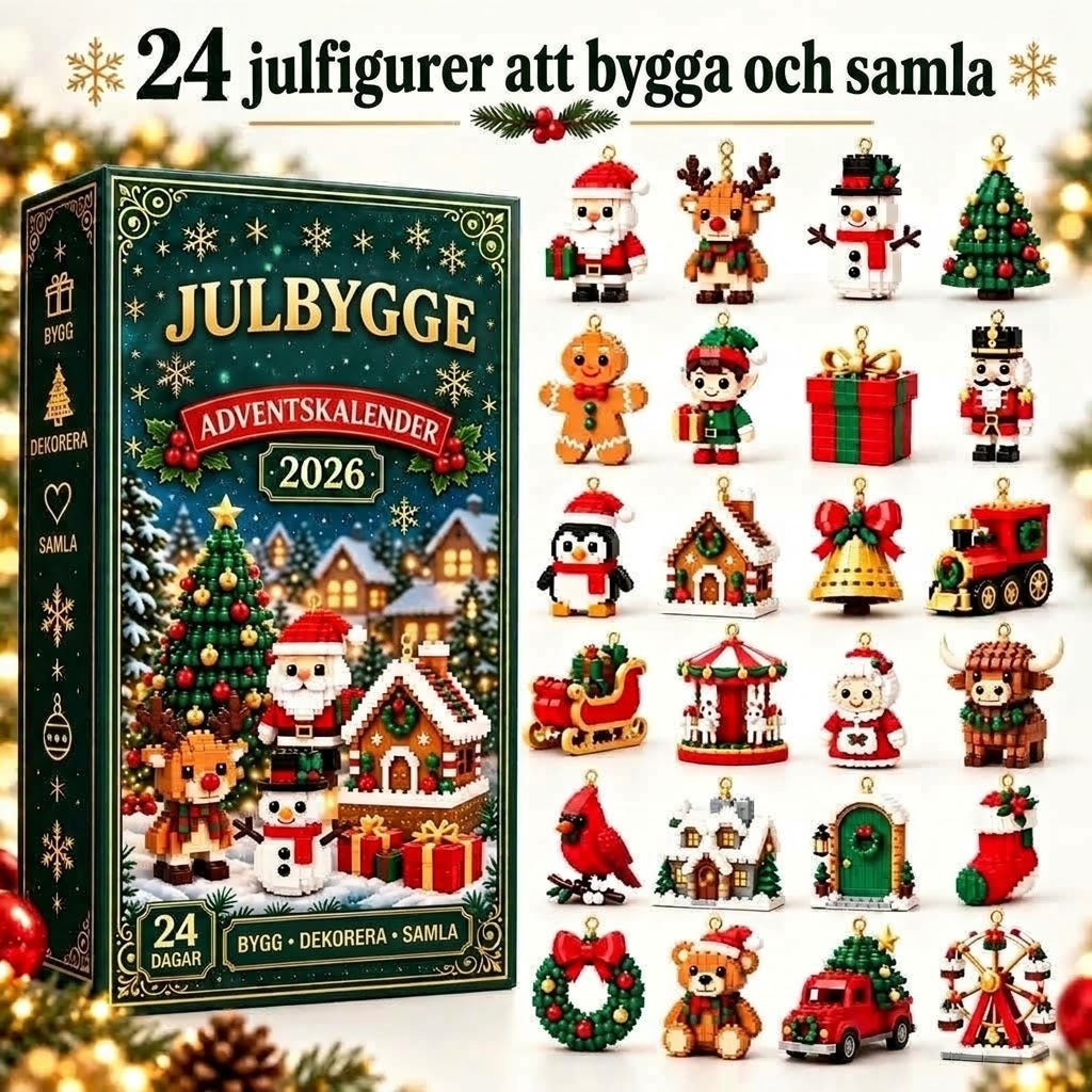 Christmas Build adventskalender med byggbara julfigurer