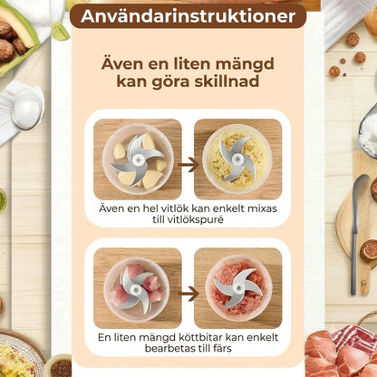 Bärbar minihackare för mat