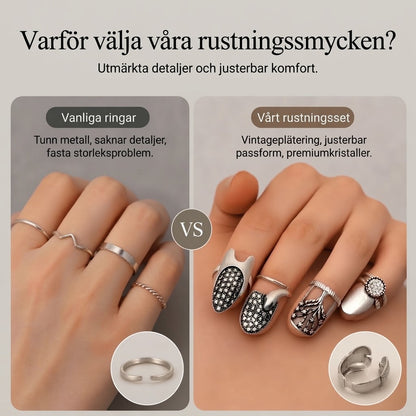 Justerbara nagelringar 4-pack