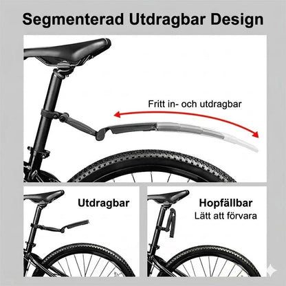 Infeldbart och justerbart stänkskärmskit för cykel