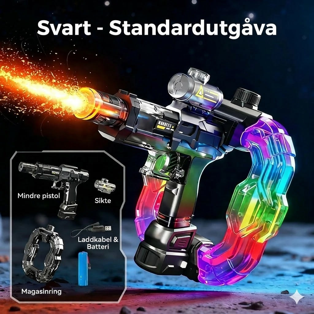 Ljusupplyst regnbågsvattenpistol