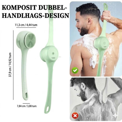 Elektrisk badborste med långt skaft för djuprengöring och exfoliering