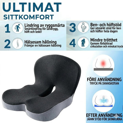 Halkfri sittdyna i memoryskum