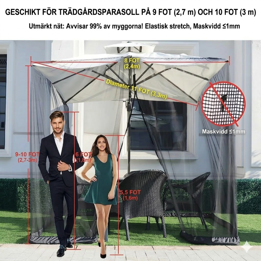 Bordsskärm för parasoll