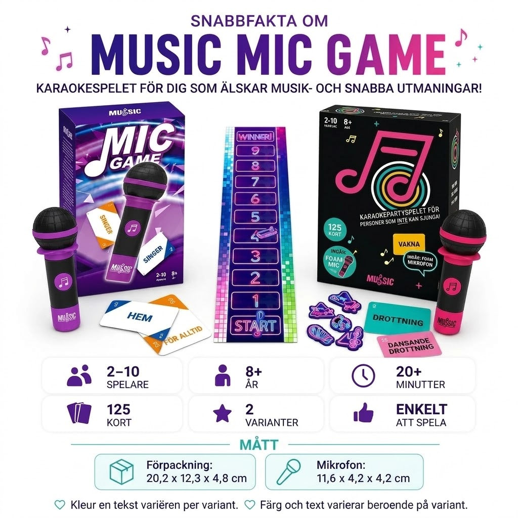 Music Mic Game partyspel med mikrofon