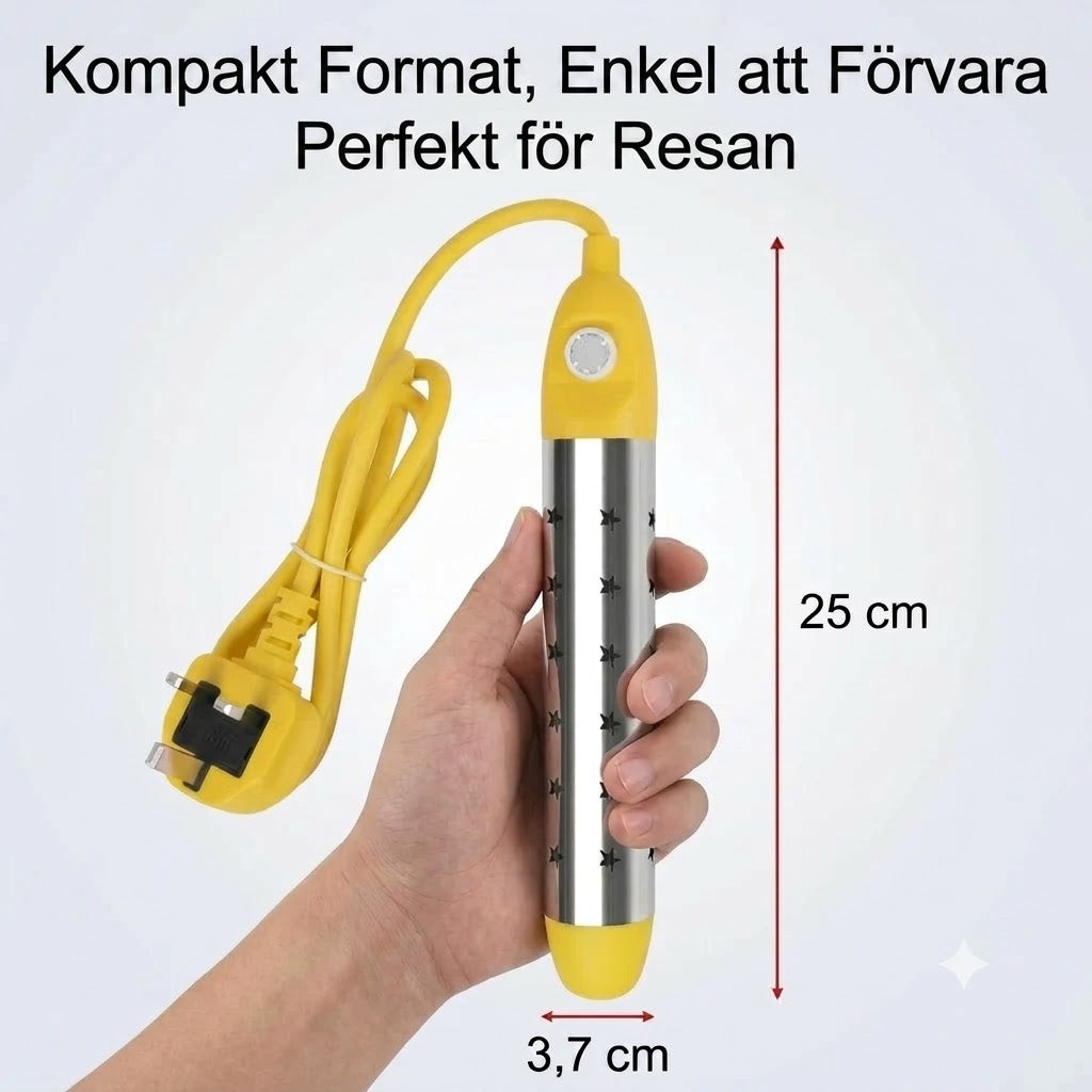 Nedsänkbar vattenvärmare i rostfritt stål