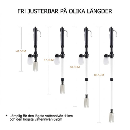 Sladdlös bottenrengörare för akvarier
