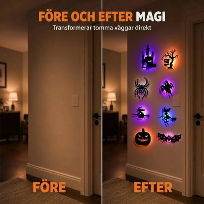 Självlysande Halloween-väggdekaler