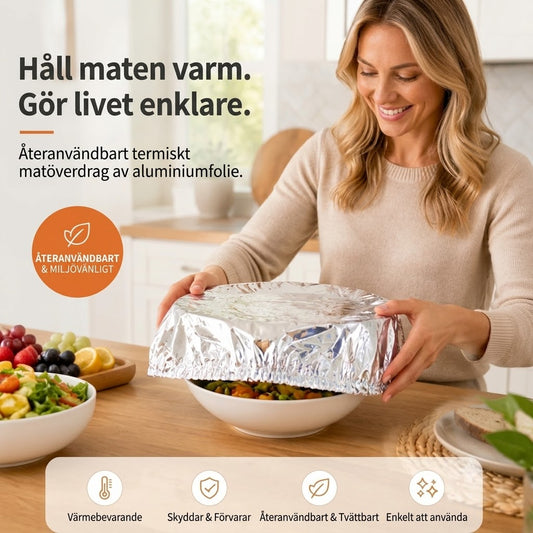 HeatCover återanvändbara värmebevarande lock