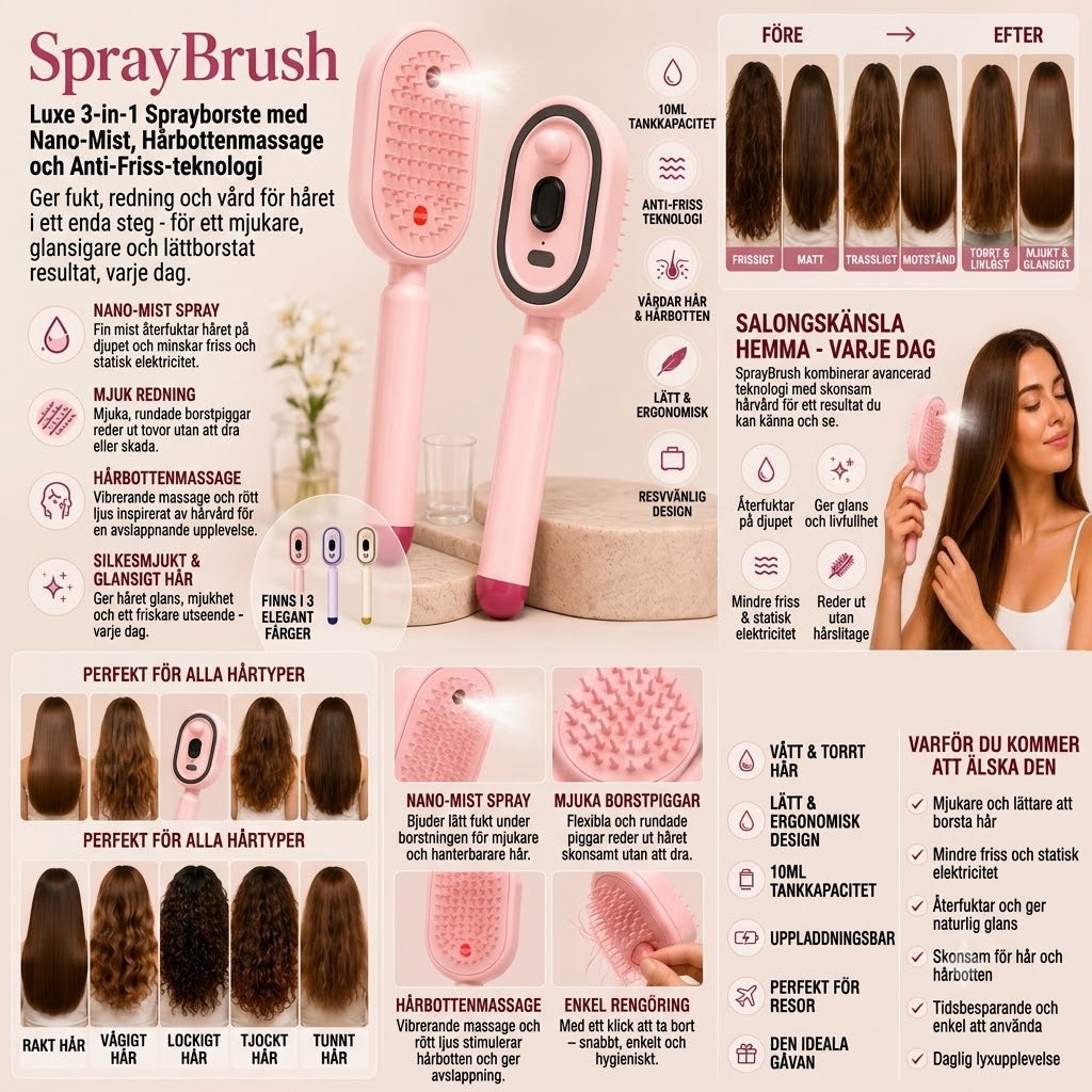 SprayBrush elektrisk sprayborste med nanodimma