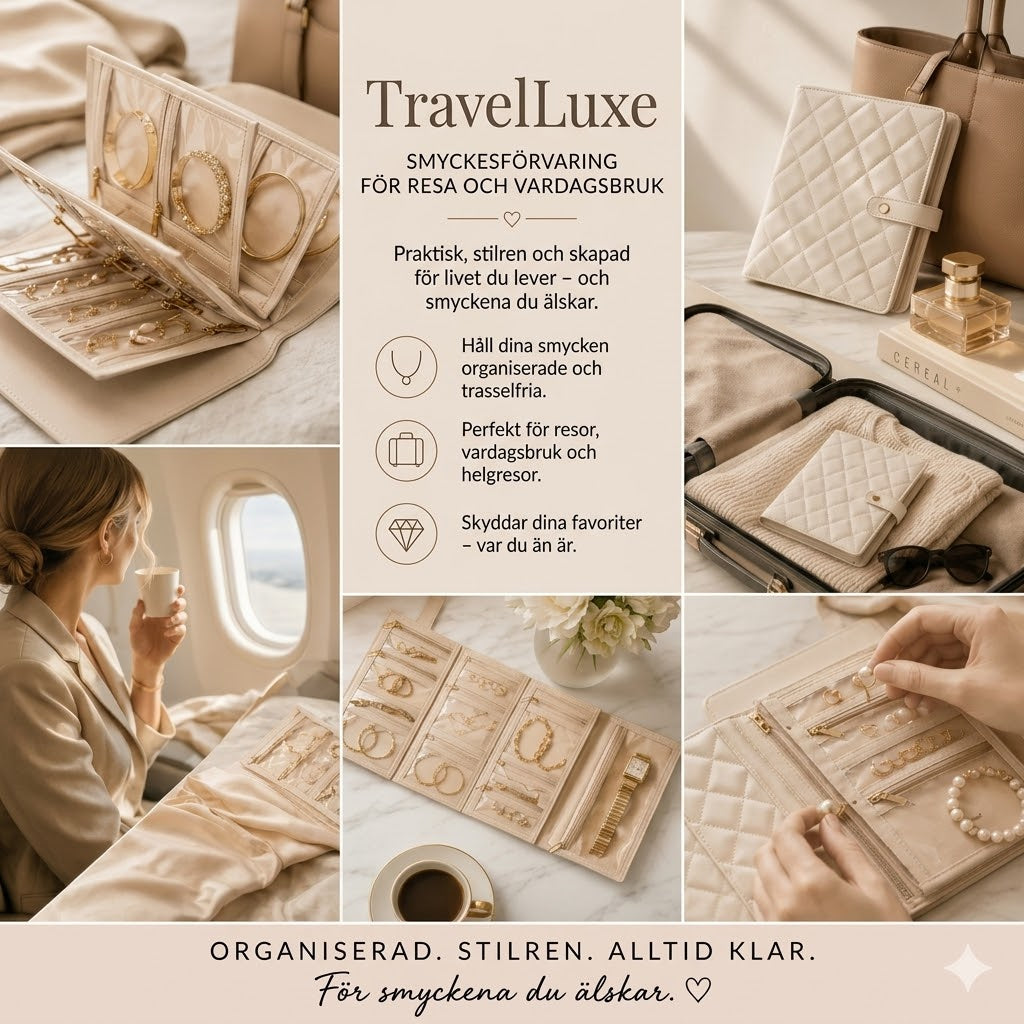 TravelLuxe Smyckeskrin – Kompakt Och Alltid Organiserat