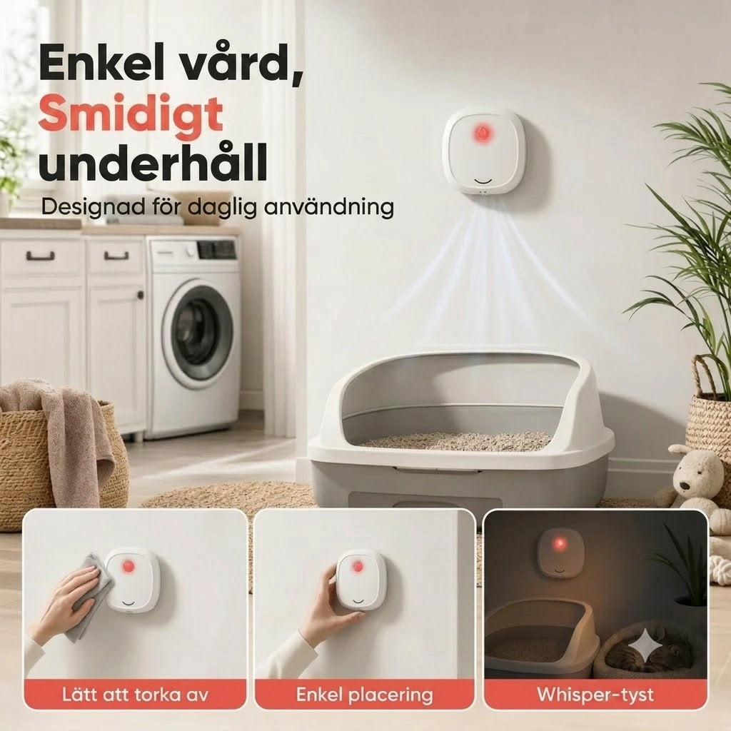 Tyst luktborttagare för husdjurslukt