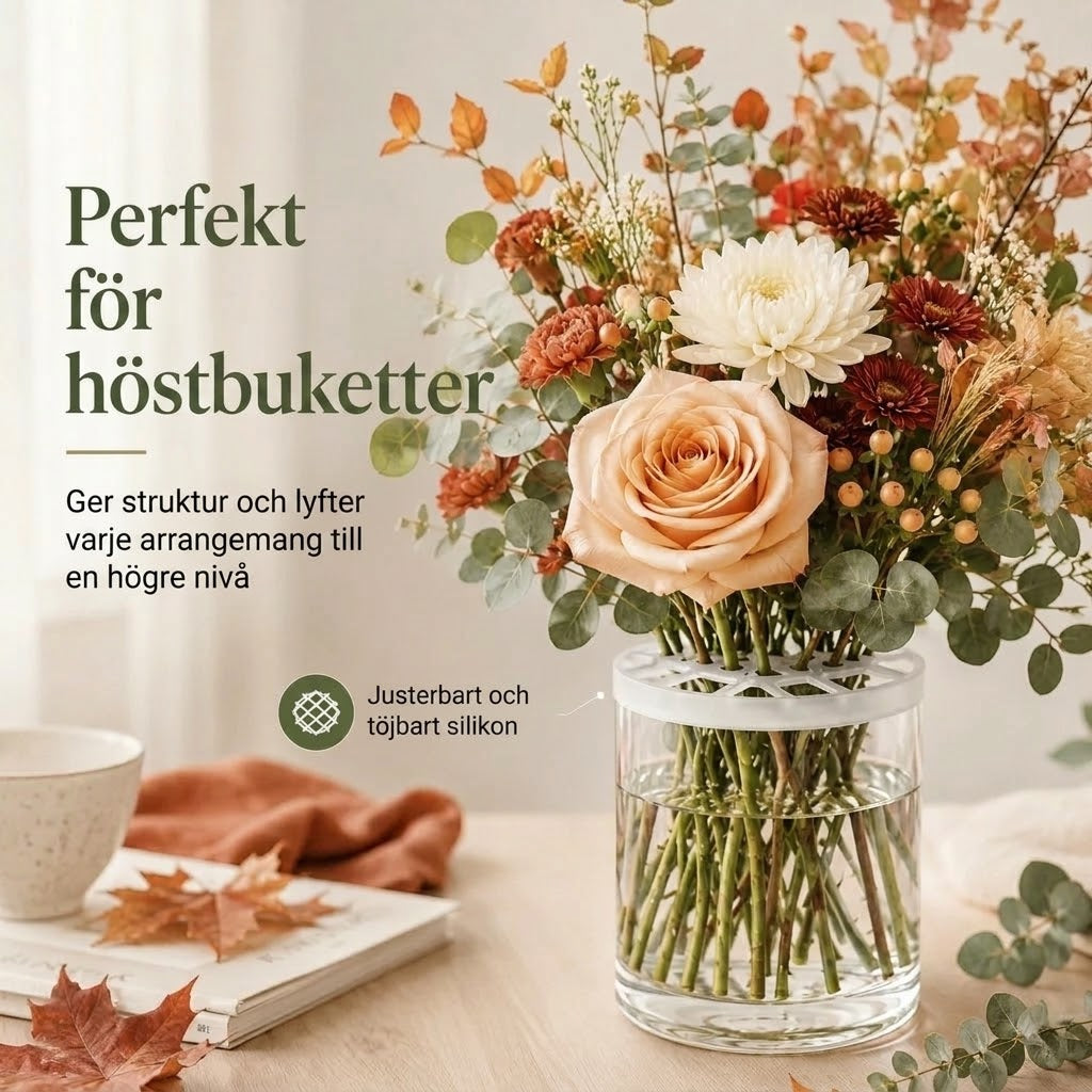 BlomFix töjbara blomsterhållare i silikon 4 pack