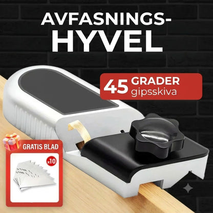 Gipsskivehyvel för 45 graders fasning