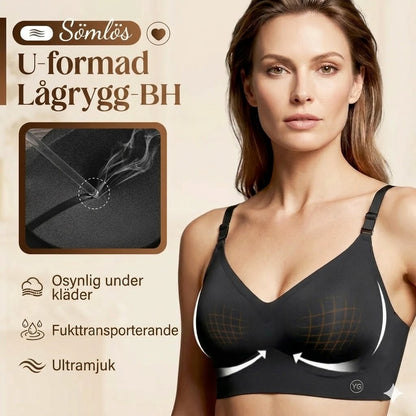 Sömlös U-ringad behå med öppen rygg