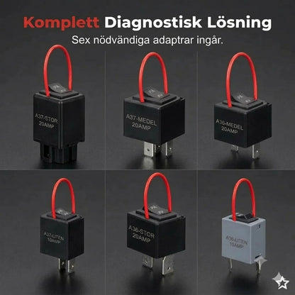 Testkit för bilreläer med startkablar