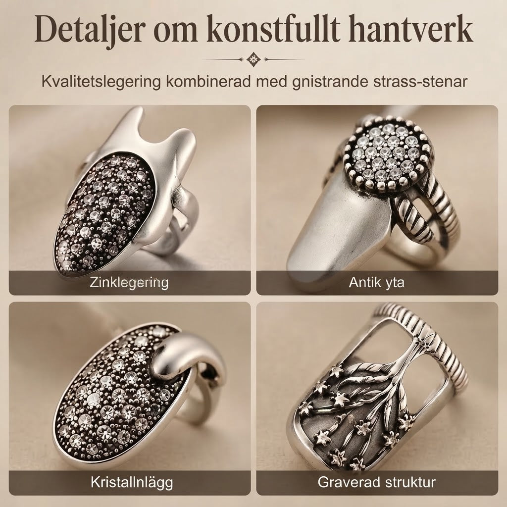 Justerbara nagelringar 4-pack