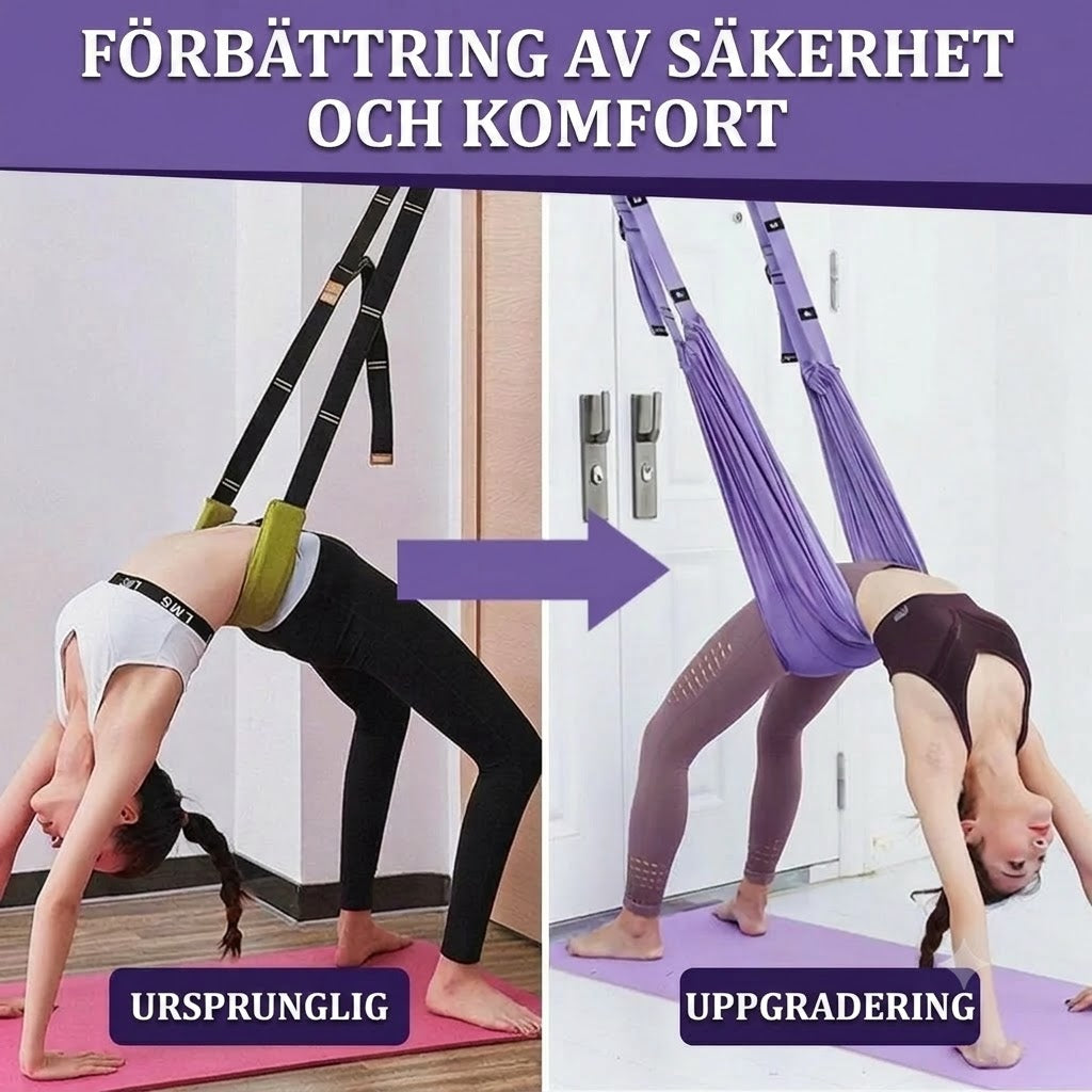 Justerbart yogaband för stretching och bättre hållning