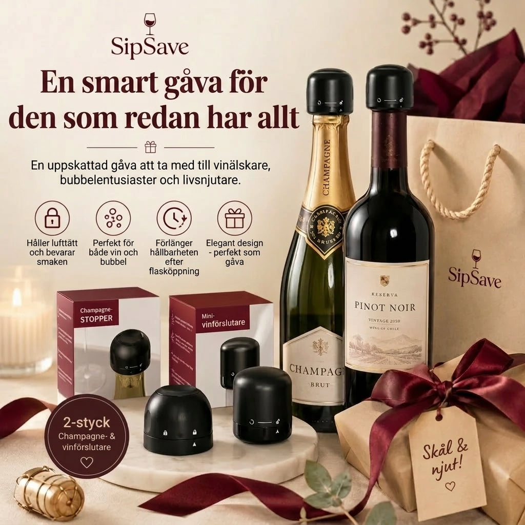 Flaskproppar för vin och champagne 4-pack