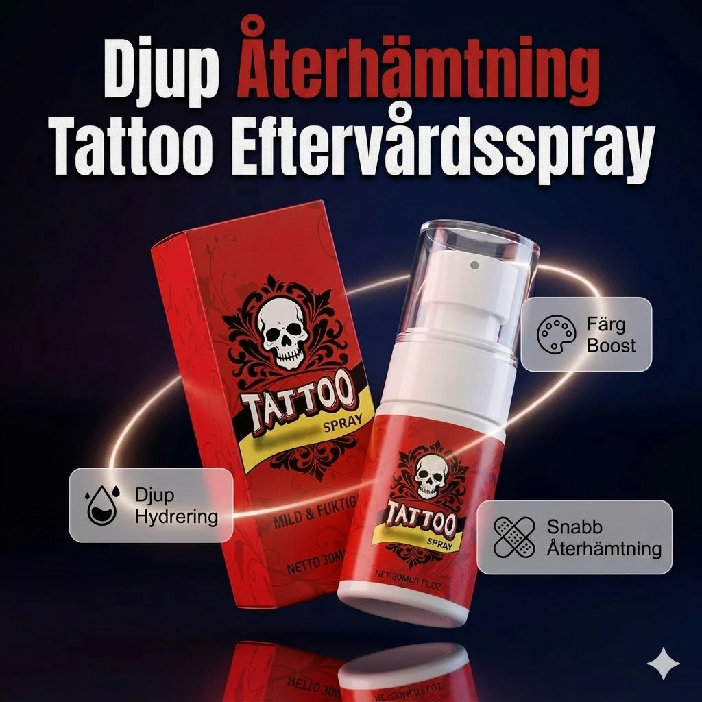 Återfuktande eftervårdsspray för tatueringar