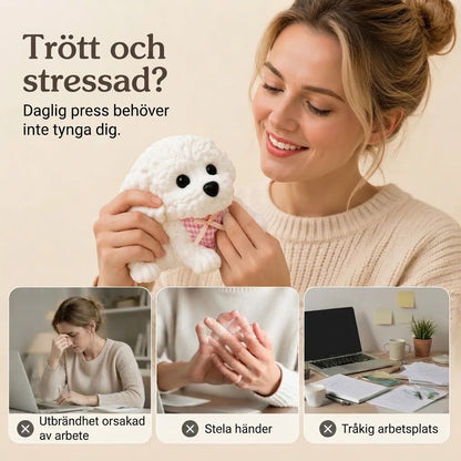 Teddyhund antistress-squishy med halkfri matta