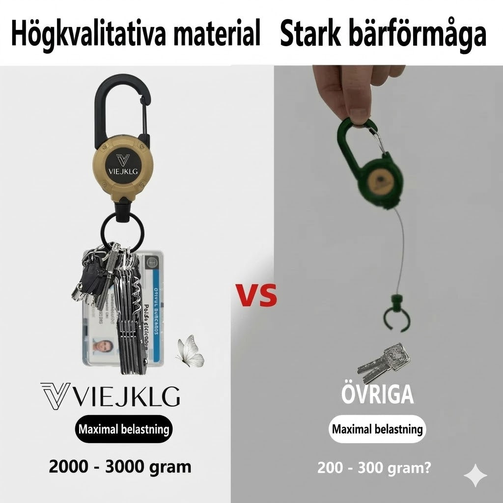 Ny multifunktionell 3-i-1 karbinhake med utdragbar rulle.