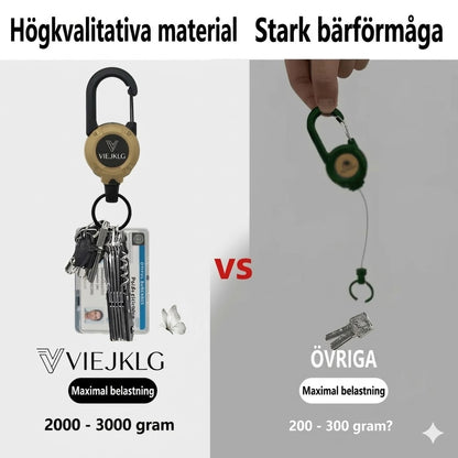Ny multifunktionell 3-i-1 karbinhake med utdragbar rulle.