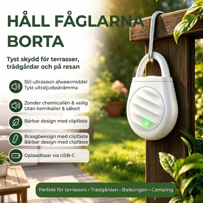 Ultraljudsfågelskrämma för trädgård och balkong