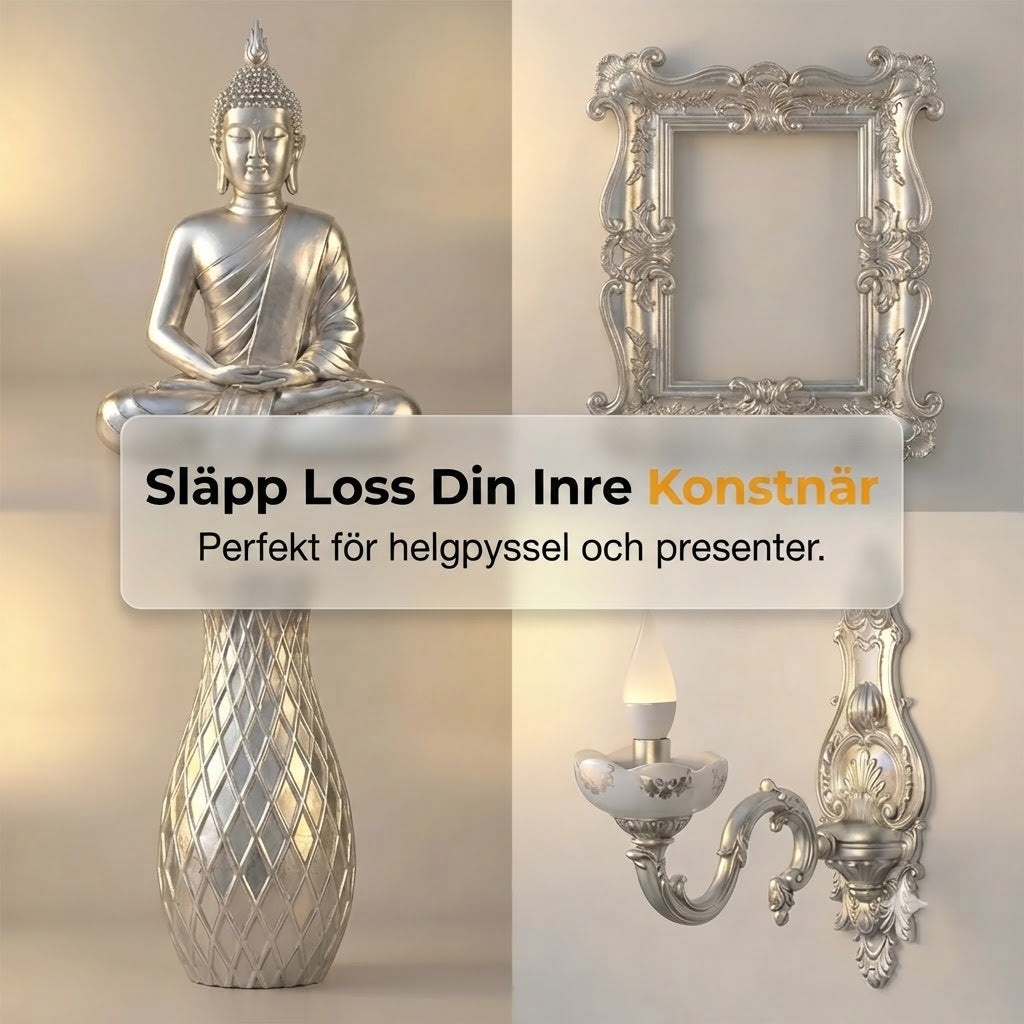 Metallisk silverfärg för gör det själv-projekt