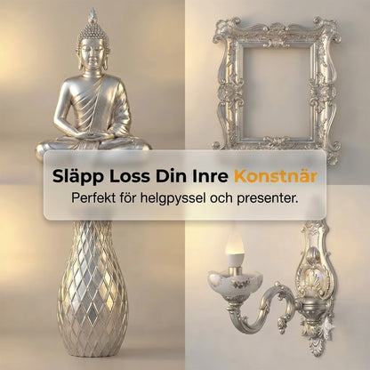 Metallisk silverfärg för gör det själv-projekt