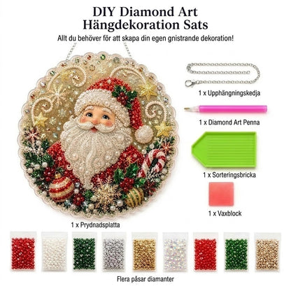 DIY diamantmålning julhängen med pärlor