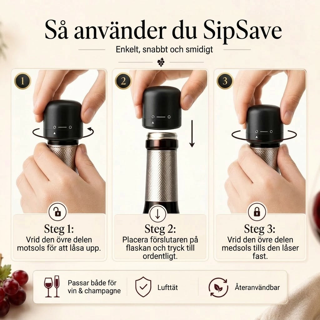 Flaskproppar för vin och champagne 4-pack