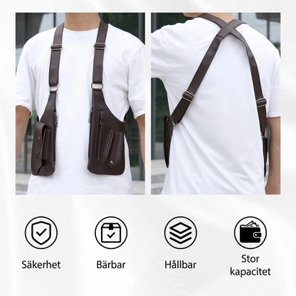 Axelväska för herr med stöldskyddsdesign