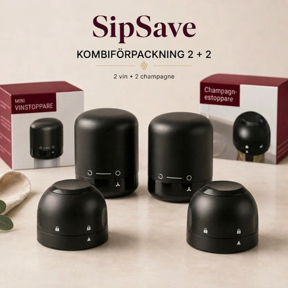 Flaskproppar för vin och champagne 4-pack