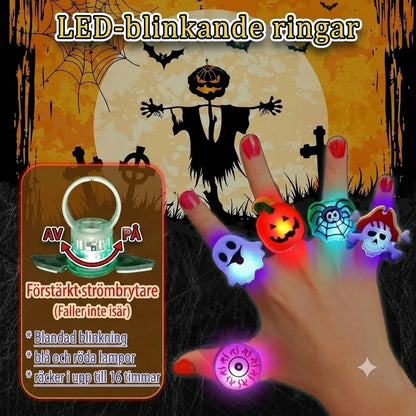 50-pack LED-ringar för halloween