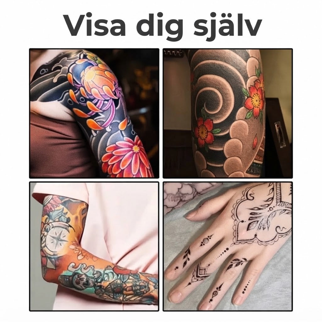 Tillfälliga tatueringspennor med schabloner