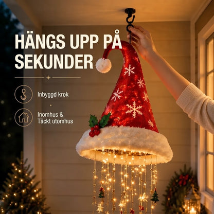 LED-julljuskrona med tomteluvor för juldekoration