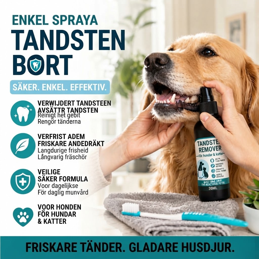 Skonsam tandvårdsspray för husdjur