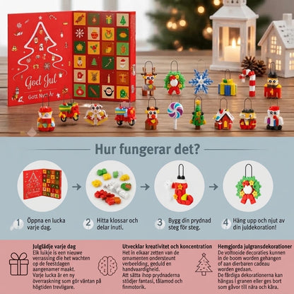 Julkalender med byggklossar