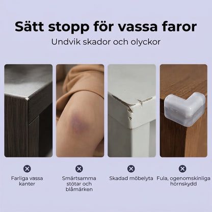 Transparenta hörnskydd för möbler 20-pack