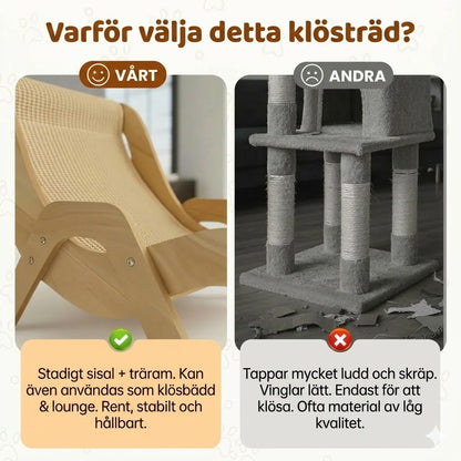 2-i-1 Klösmöbel i sisal för katter