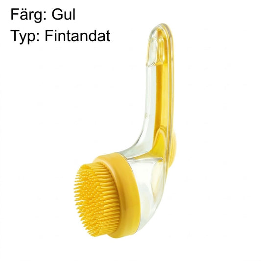 Badborste för husdjur med långt handtag och schampodispensern