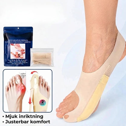 Justerbart hallux valgus-stöd för stortån