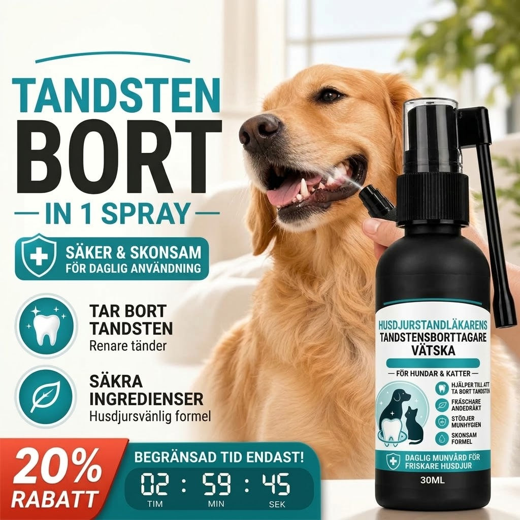 Skonsam tandvårdsspray för husdjur