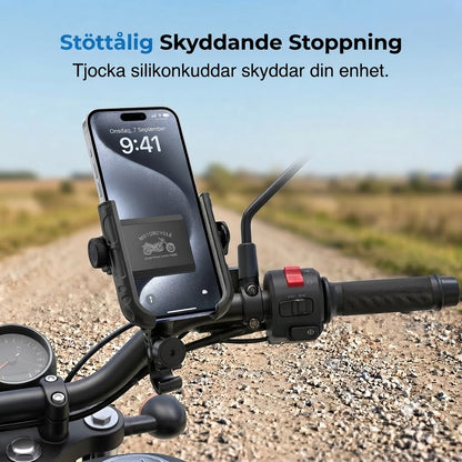 Cykeltelefonhållare med snabbfäste och säker låsning