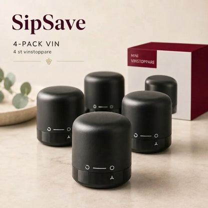 Flaskproppar för vin och champagne 4-pack
