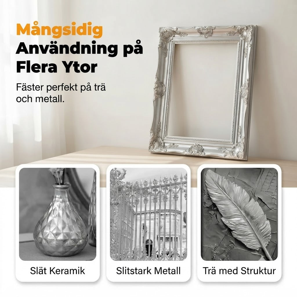 Metallisk silverfärg för gör det själv-projekt