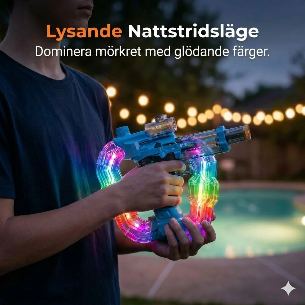 Ljusupplyst regnbågsvattenpistol