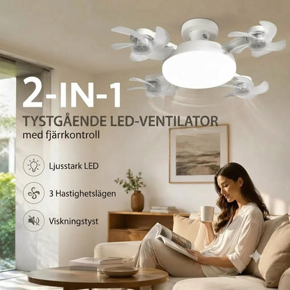 AirDrone takfläkt med LED-belysning och fjärrkontroll
