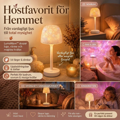 LumaWave bärbar stämningslampa med vågprojektion